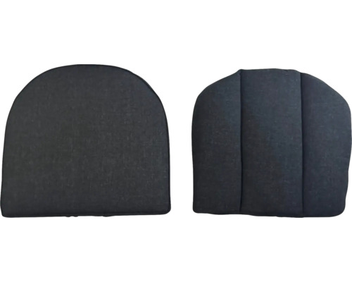 Deux coussins de chaise de forme arrondie