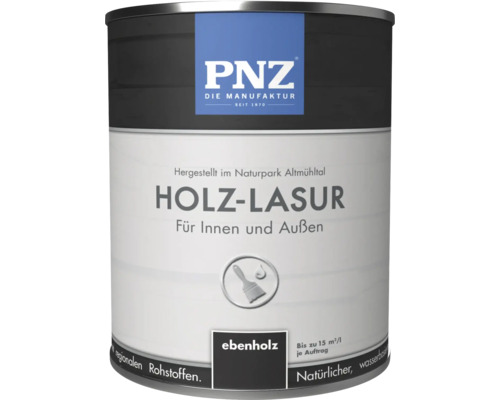 Lasure pour bois intérieur et extérieur de PNZ couleur ébène en bidon