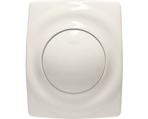 Grohe Logo auf einer Betätigungsplatte für die Toilettenspülung