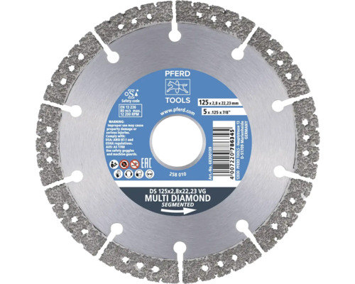 Pferd disque à tronçonner diamant multi-usage, 125x2,8x22,23 mm
