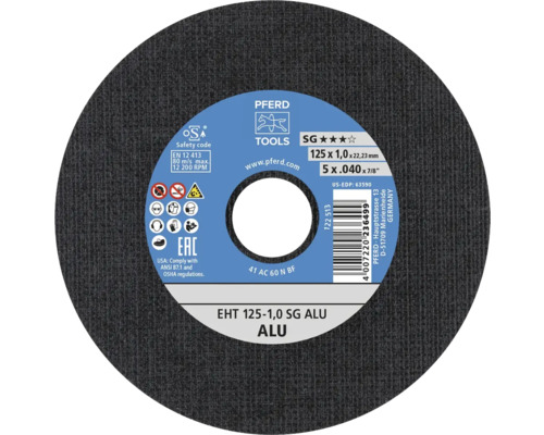 Disque à tronçonner Pferd pour aluminium, diamètre 125 millimètres
