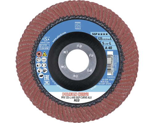 Pferd Polifan Curve Disque à lamelles 125 millimètres