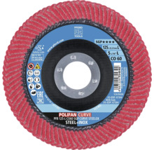 Pferd Polifan Curve Meule à lamelles, 125 millimètres, pour acier et acier inoxydable