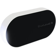 Appareil de mesure numérique BlueLevel R avec une face avant ovale noire et un boîtier blanc.