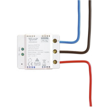 Interrupteur intelligent Ogemray SW40 PbS avec mesure de puissance, 25 Ampères, raccordé à trois fils sur les bornes N, L et L1.