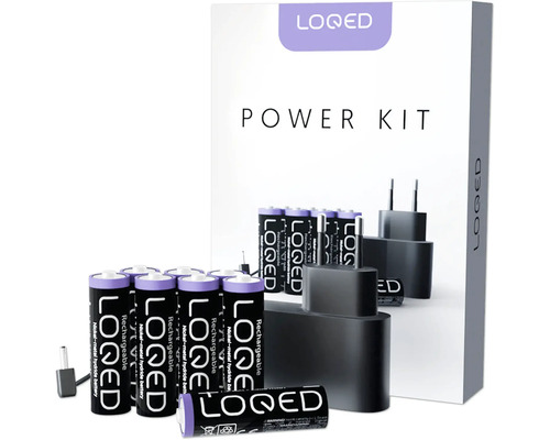 Kit d'alimentation Loqed avec piles et chargeur