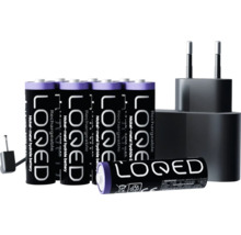 Piles rechargeables avec chargeur