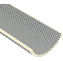 Bordure de finition avec surface rainurée