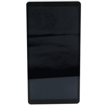 Écran rectangulaire noir avec un cadre fin en format portrait.