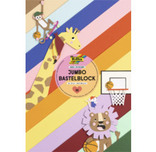 Bloc de bricolage Jumbo avec 25 couleurs, format 23 x 33 cm, 130 et 300 grammes par mètre carré