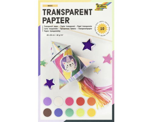 Foliapaket Transparentpapier, 20x30 cm, 10 Blatt