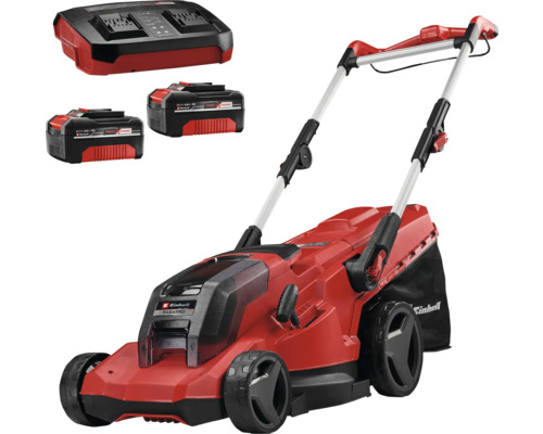 Tondeuse à gazon sans fil Einhell avec deux batteries et un chargeur