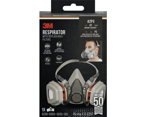 Masque respiratoire 3M avec filtres remplaçables