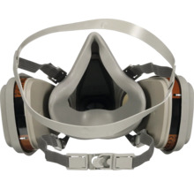 Demi-masque avec filtres pour protection respiratoire