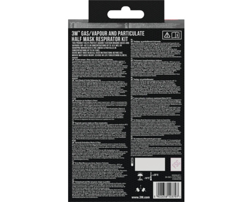 Kit demi-masque + filtres contre les gaz-vapeurs et particules 3M