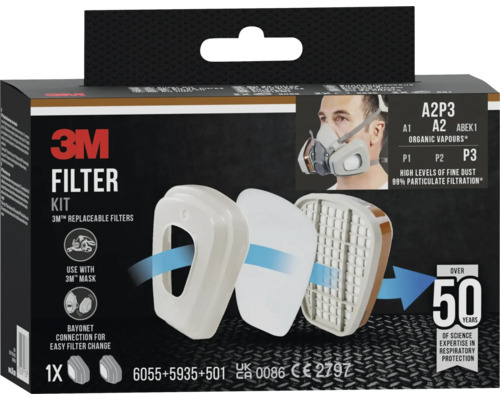 Kit de filtres 3M avec filtres remplaçables pour masques 3M