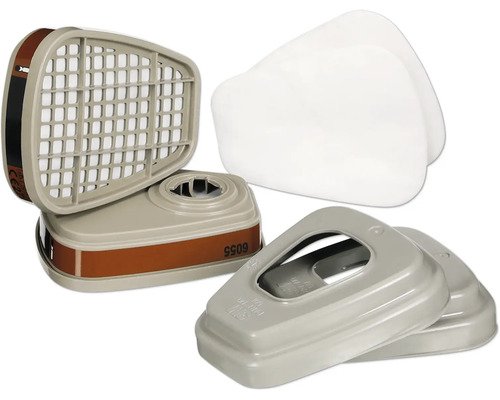 Filterset für Atemschutzmasken mit Partikelfilter und Filterabdeckung