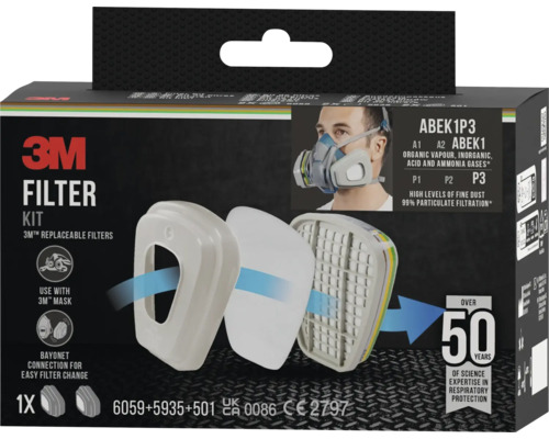 Kit de filtres 3M avec filtres remplaçables pour masques 3M