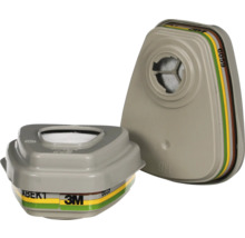 Paire de filtres à gaz 3M ABEK1, protection contre les gaz organiques, inorganiques, acides et l'ammoniac
