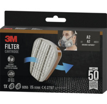 Cartouche filtrante 3M A2 pour vapeurs organiques