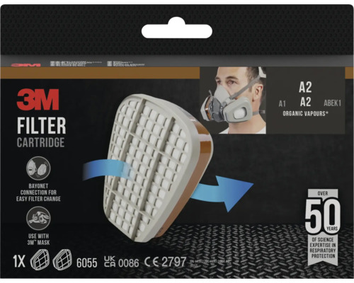 Cartouche filtrante 3M pour vapeurs organiques
