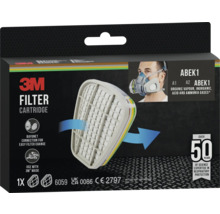 Cartouche filtrante 3M ABEK1 pour la protection contre les vapeurs organiques, les gaz inorganiques, les acides et l'ammoniac