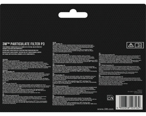 3M Partikelfilter P3 zum Schutz vor bestimmten Gefahrstoffen