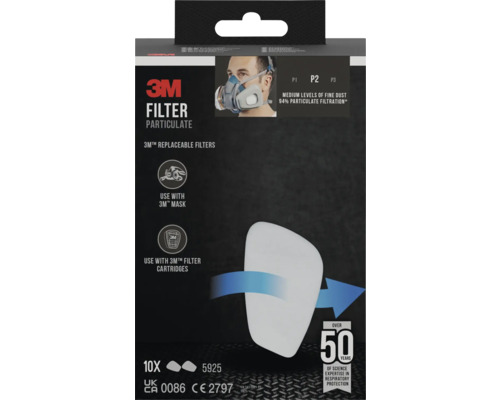 3M Feinstaubfilter der Klasse P2, 10er-Pack