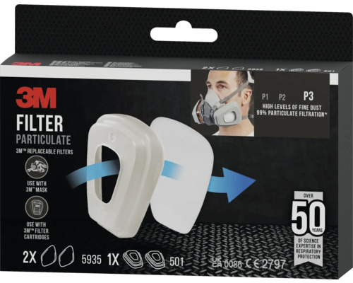 3M Feinstaubfilter P3, austauschbare Filter im Karton