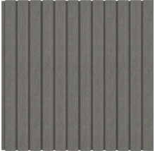 Graue Fassadenverkleidung aus Kunststoff