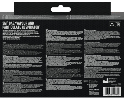 Emballage du masque à gaz et à particules 3M