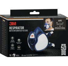 Masque respiratoire 3M avec filtres intégrés dans son emballage