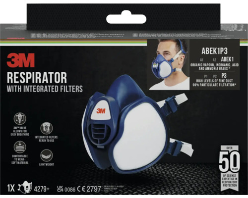 Masque respiratoire 3M avec filtres intégrés