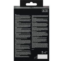 Emballage du casque antibruit 3M Peltor avec des informations sur les caractéristiques du produit et les consignes d'utilisation.