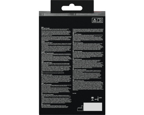 Emballage du casque antibruit 3M Peltor avec des informations sur les caractéristiques du produit et les consignes d'utilisation.