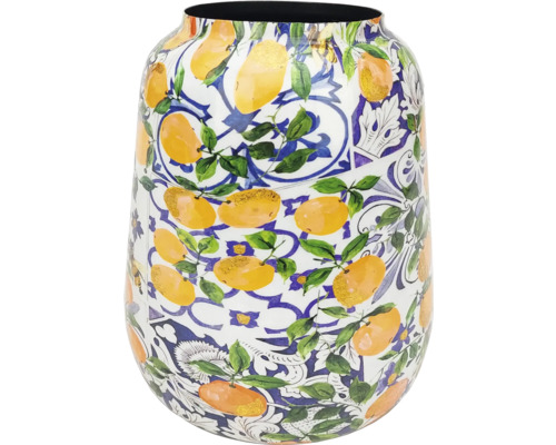 Dekorative Vase mit Obst- und Blumenmuster für Wohnaccessoires