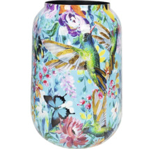 Blumenvase mit Kolibris und Schmetterlingen