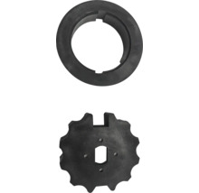 Zwei Maschinenteile, ein Ring und ein Zahnrad