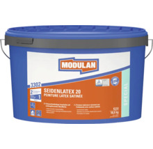 Seau de peinture latex satinée pour intérieur Modulan Seidenlatex 20, contenu 12,5 litres