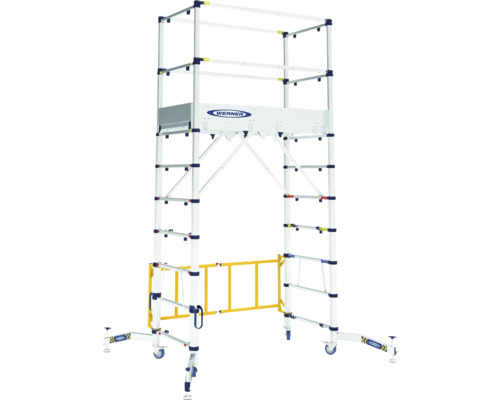 Échafaudage roulant avec échelle et plateforme