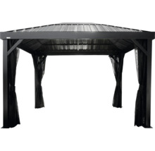 Tonnelle de jardin avec rideaux