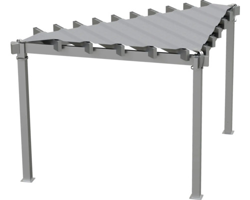 Freistehende Pergola mit verschiebbarem Sonnenschutz
