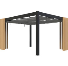 Pergola mit Lamellen und Sonnenschutz