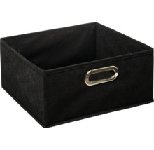 Boîte de rangement noire avec poignée