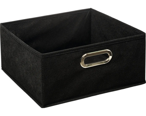 Boîte de rangement noire avec poignée