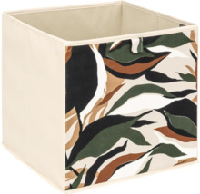 Boîte de rangement avec motif de feuilles