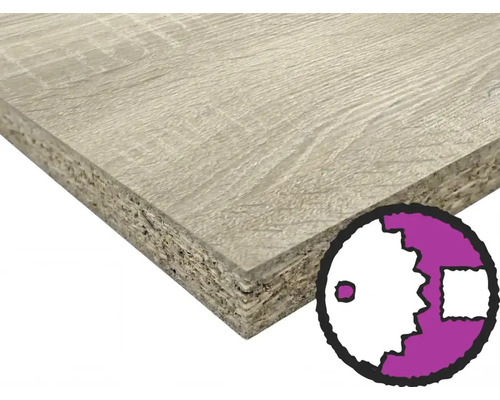 Spanplatte mit Holzstruktur