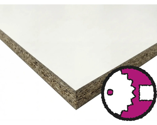 Panneau de particules avec revêtement