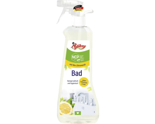 Poliboy Nettoyant pour salle de bain à l'huile de citron biologique en flacon pulvérisateur
