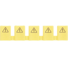 Berührungsschutz mit Warnsymbol für elektrische Spannung